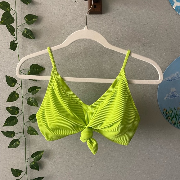 F21 Neon Tie Swimsuit Top - Picture 1 of 4